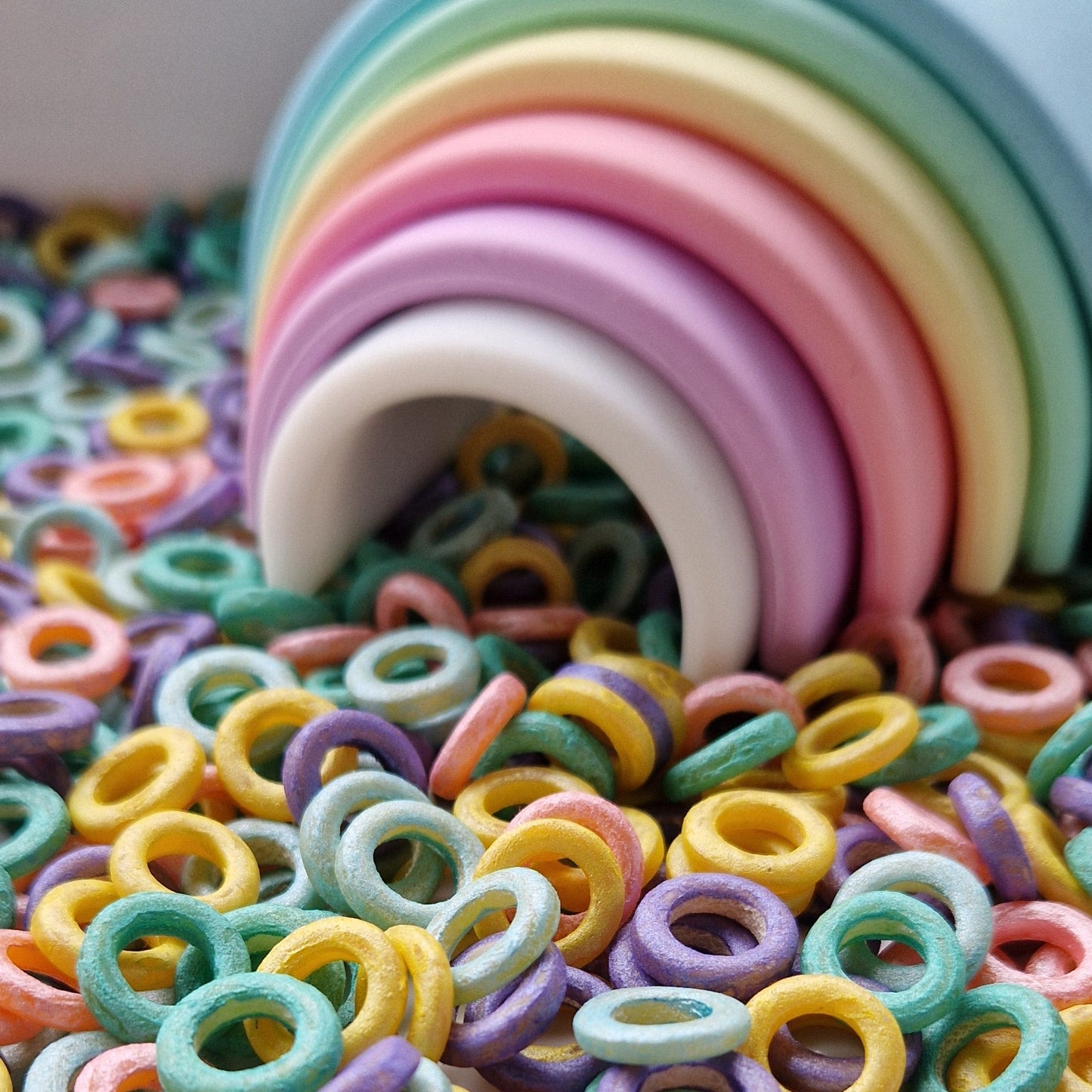 Pastel Coloured Shiny Hoops