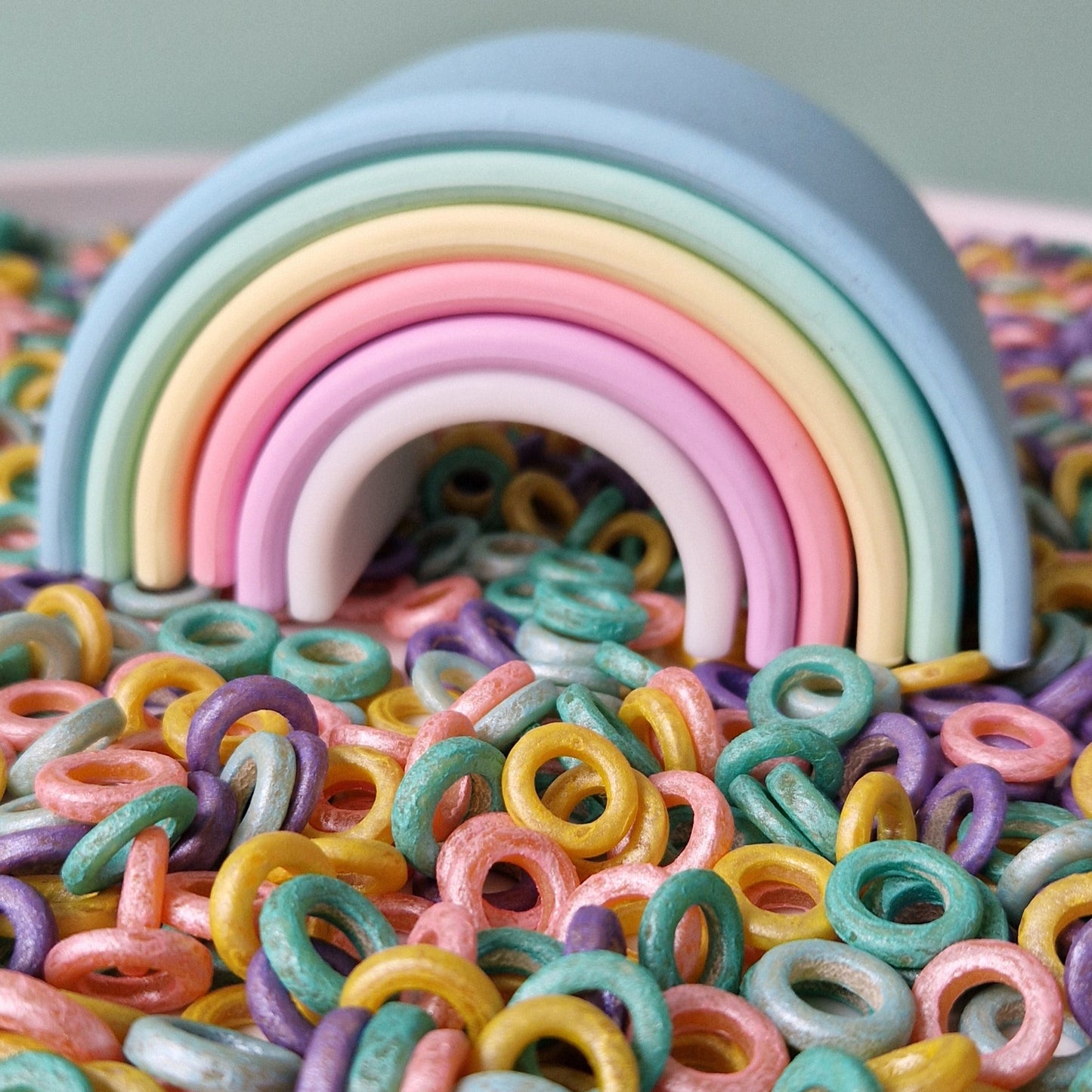 Pastel Coloured Shiny Hoops