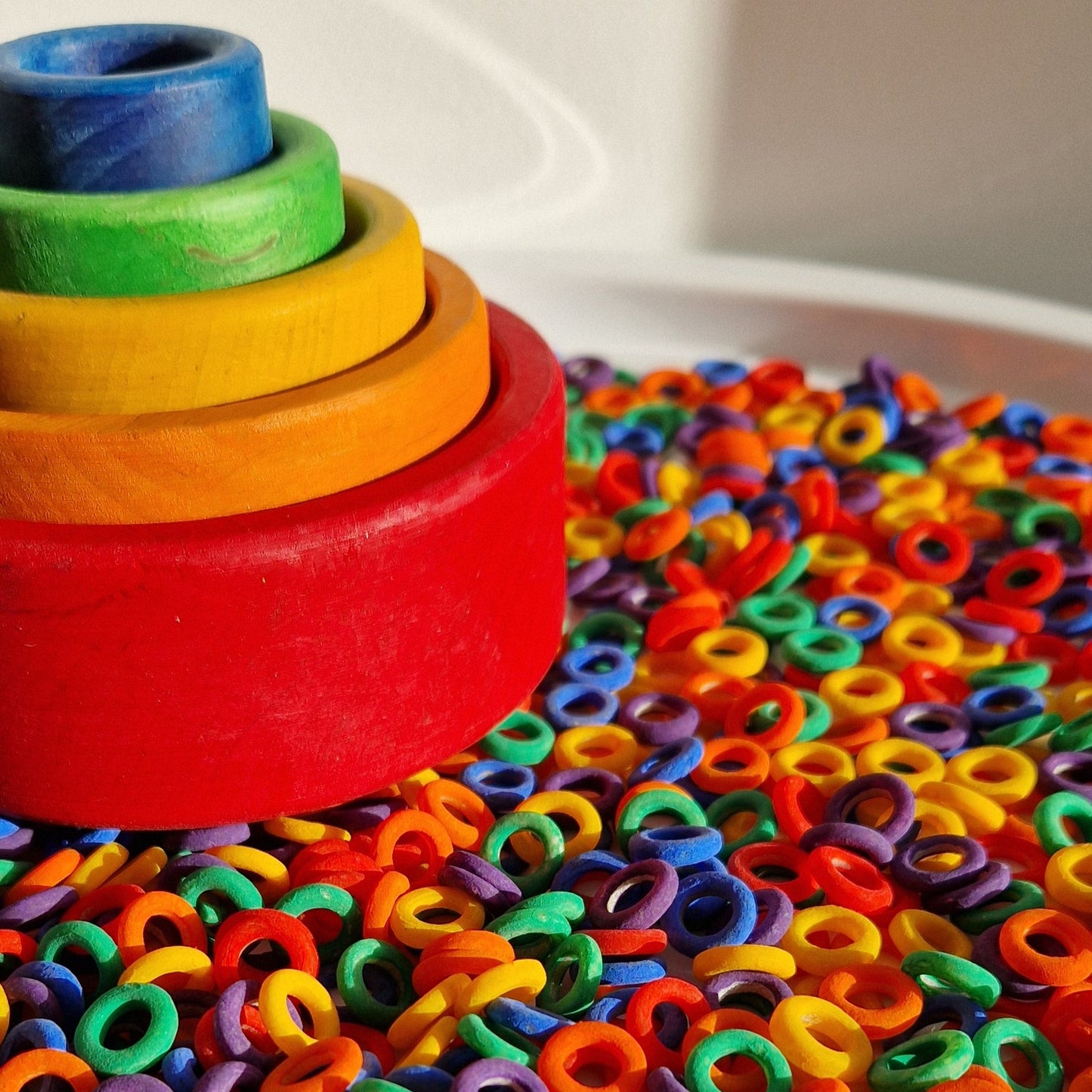 Rainbow Pasta Hoops