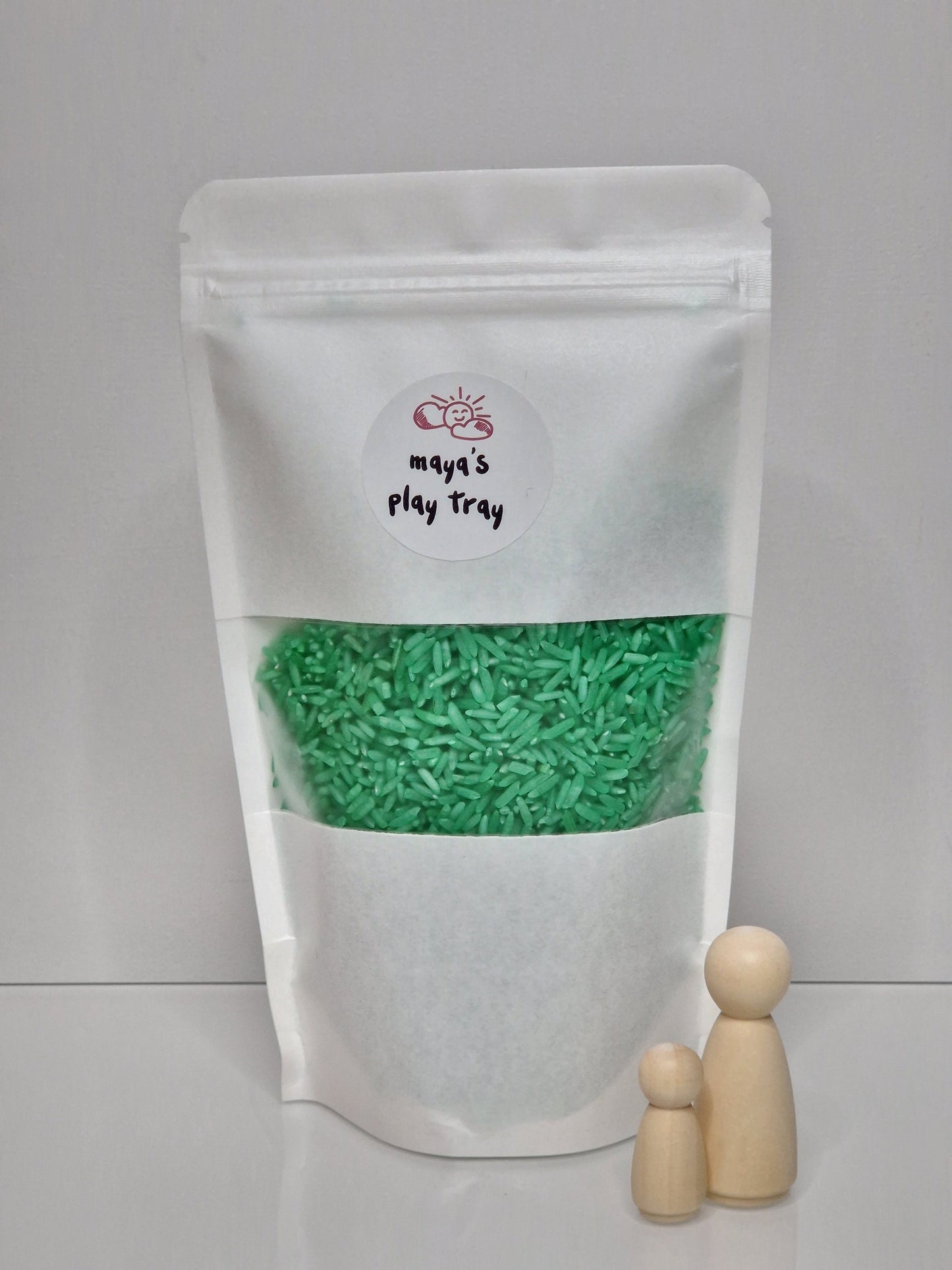 Green Sensory Play Rice