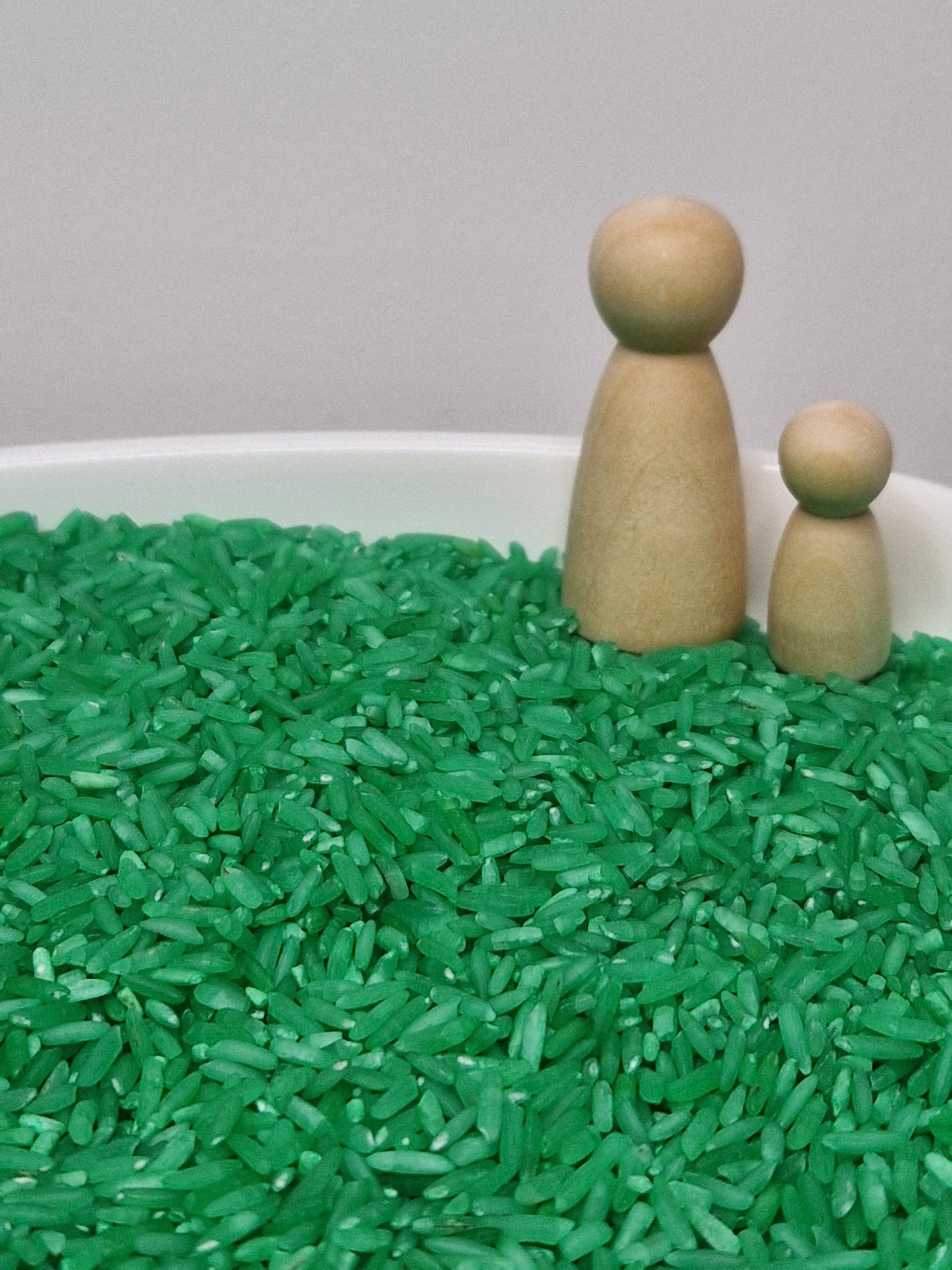Green Sensory Play Rice