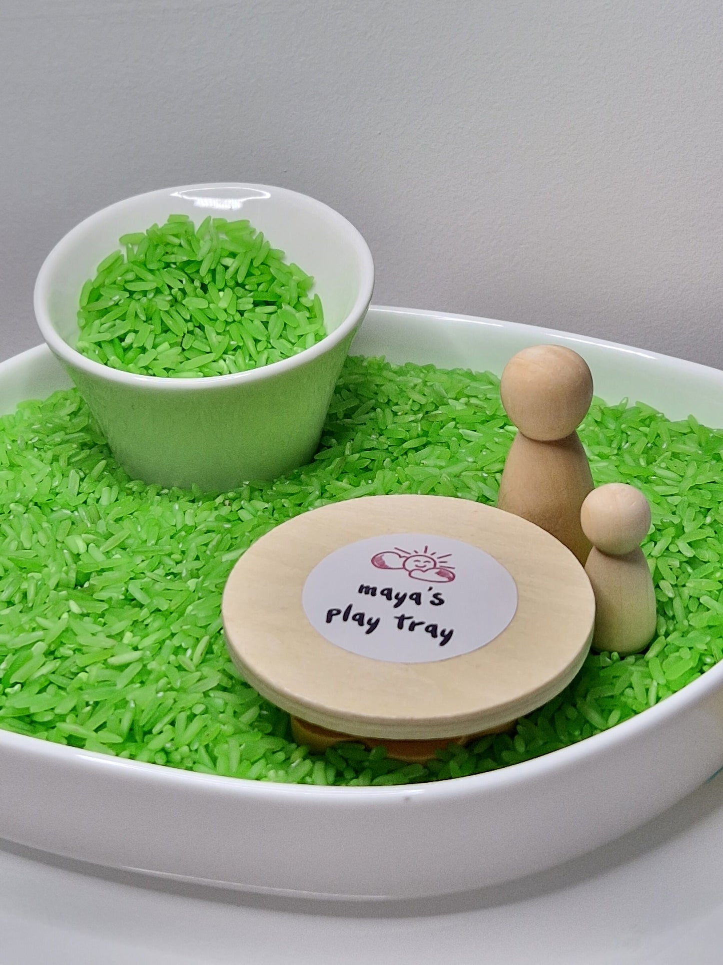 Lime Green Sensory Rice