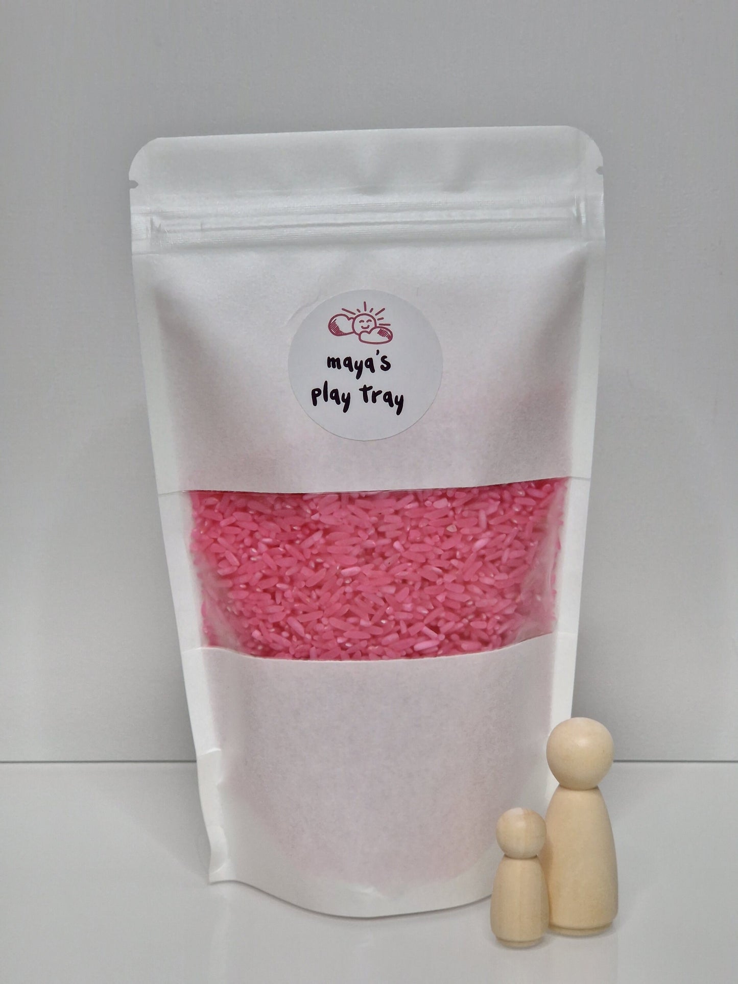 Pink Sensory Play Rice (Taste Safe)