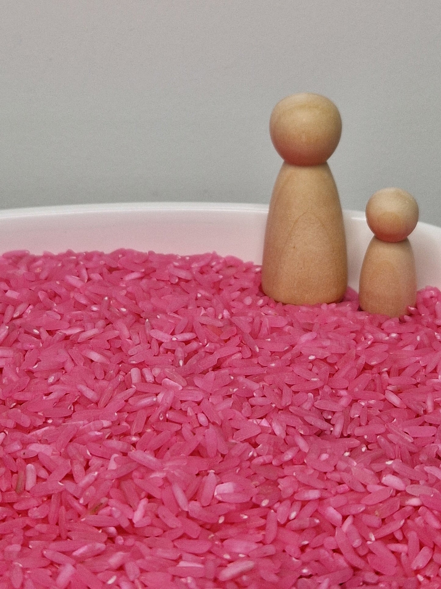 Pink Sensory Play Rice (Taste Safe)