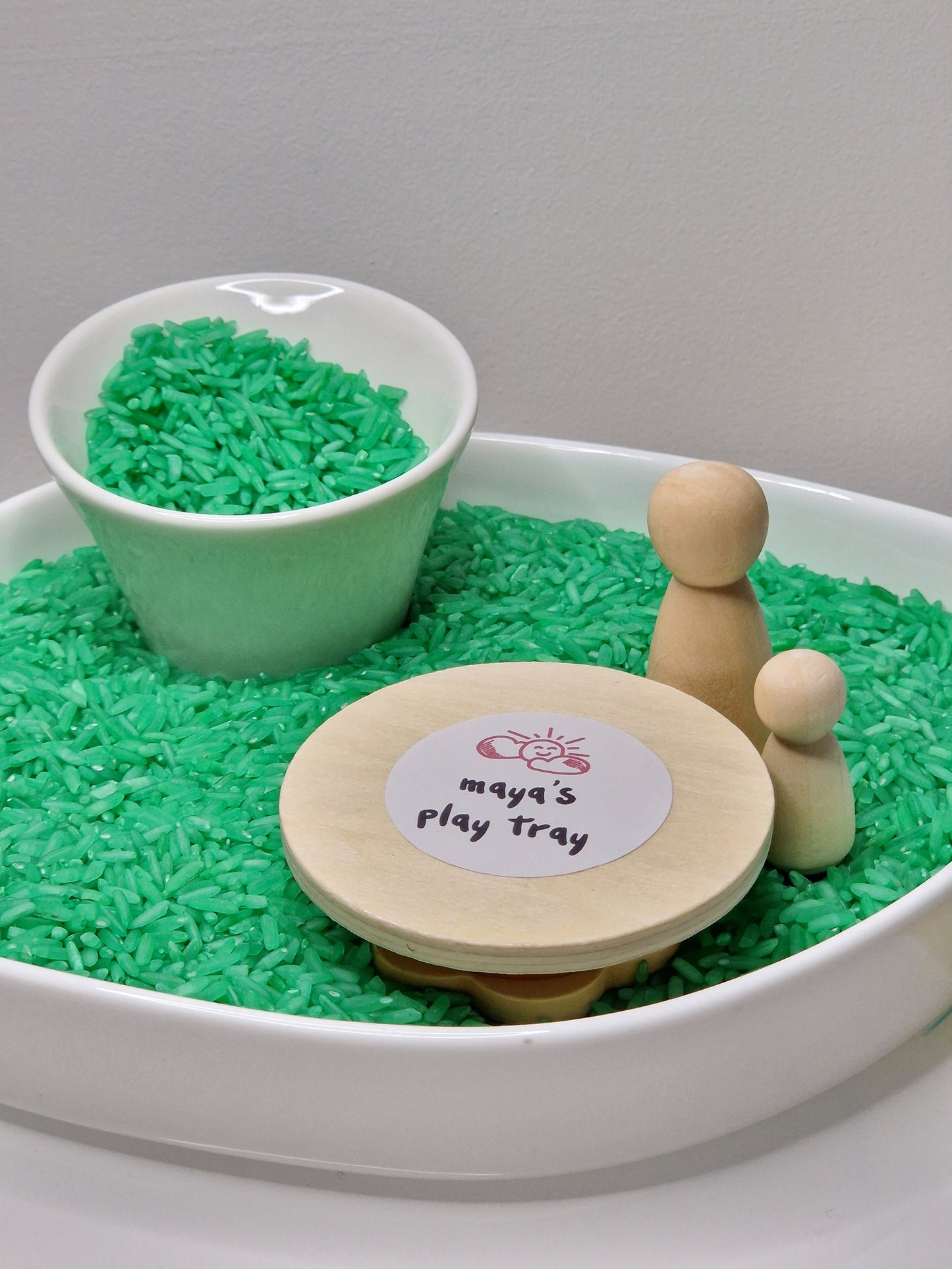 Green Sensory Play Rice