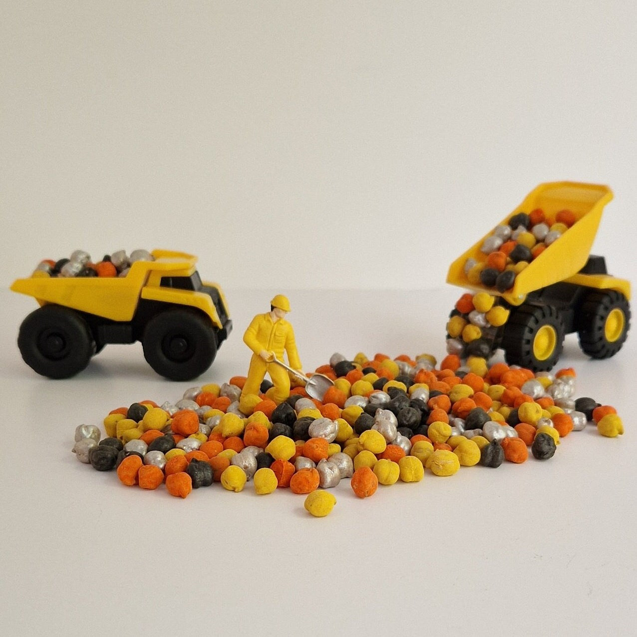 Construction Themed Sensory Play Chickpeas