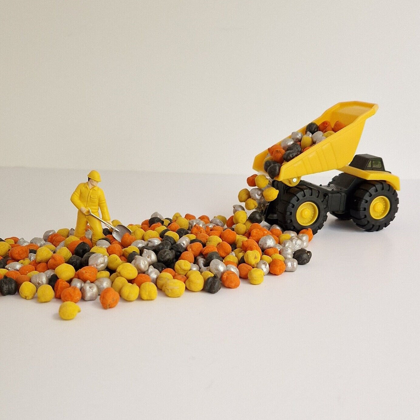 Construction Themed Sensory Play Chickpeas