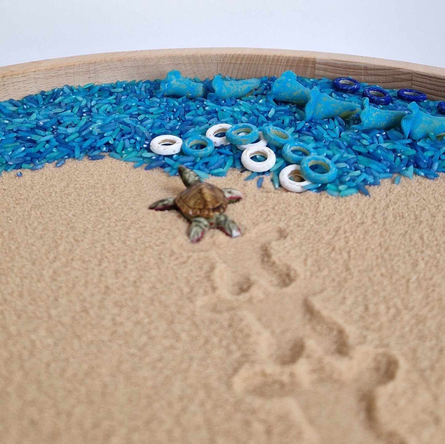 Blue Sensory Play Rice