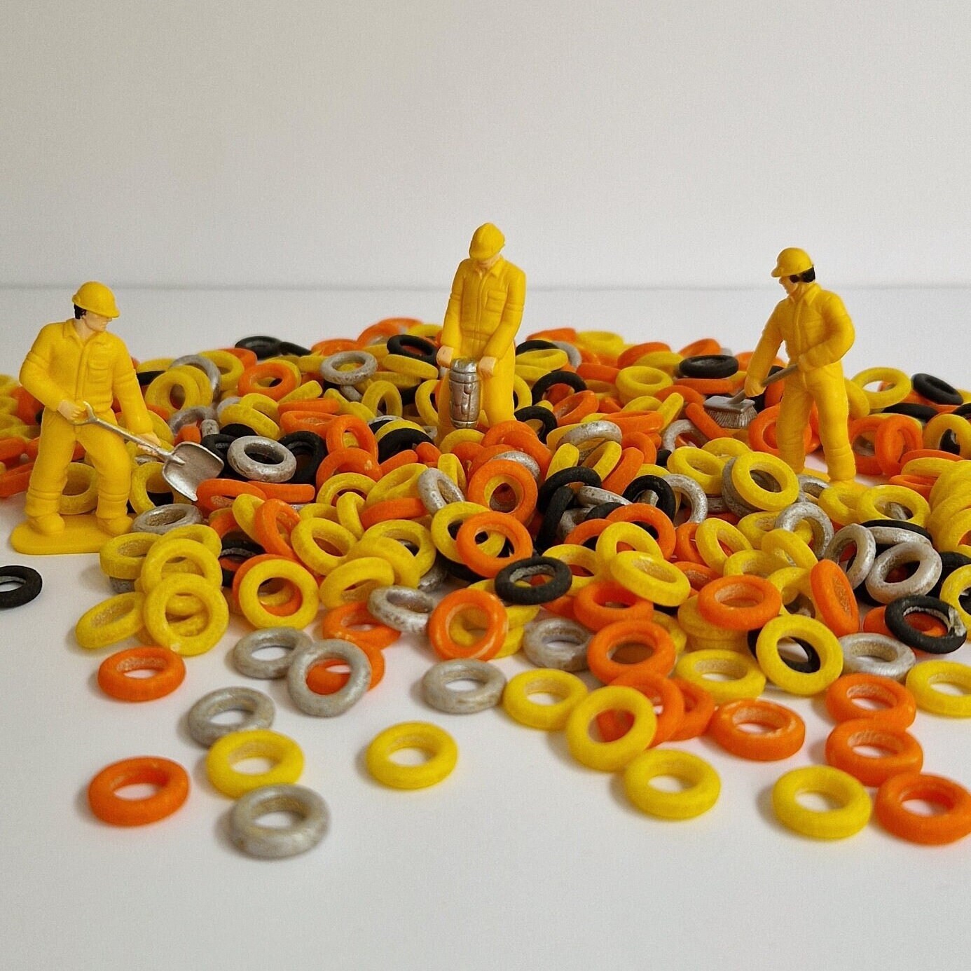 Construction Themed Coloured Hoops