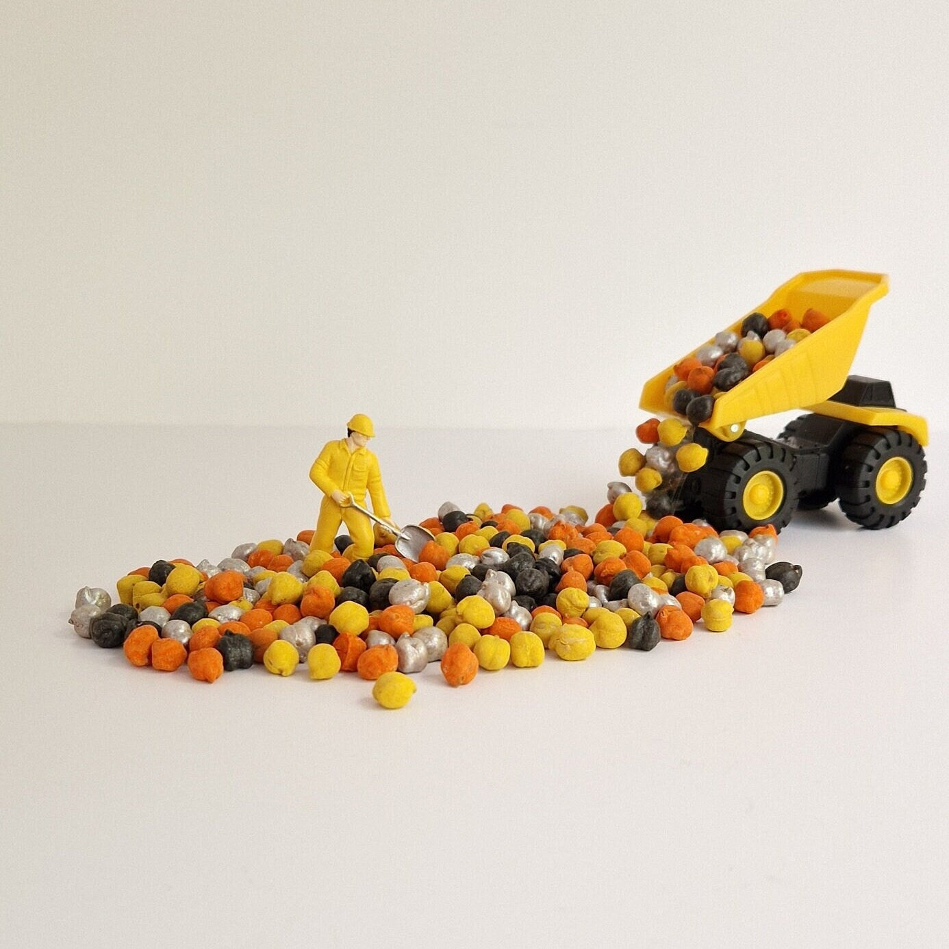 Construction Themed Sensory Play Chickpeas