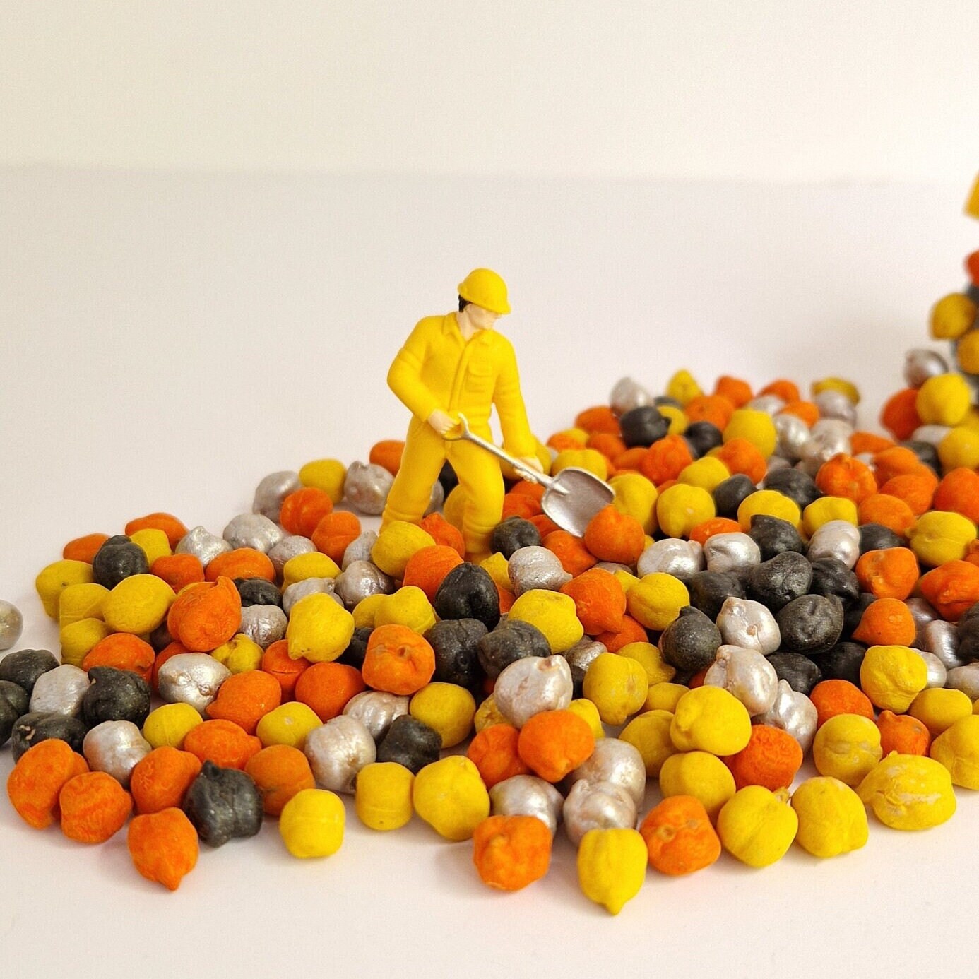 Construction Themed Sensory Play Chickpeas