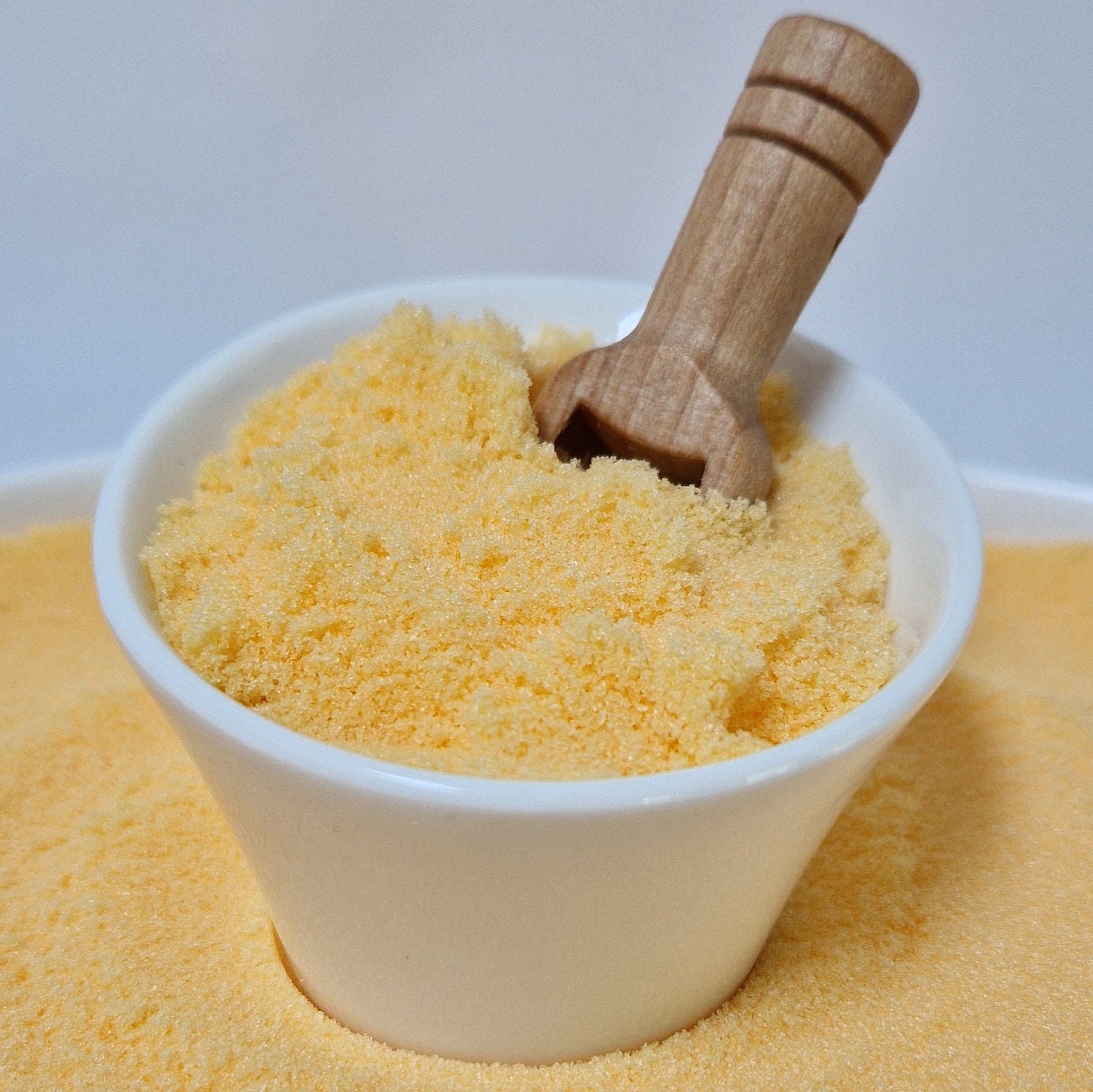 Orange Coloured Salt for Mark Making and Writing Practice