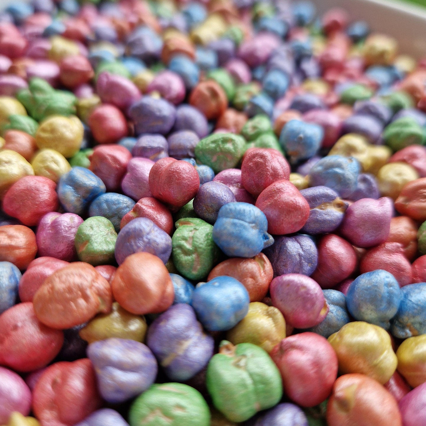 Rainbow Coloured Sensory Play Chickpeas