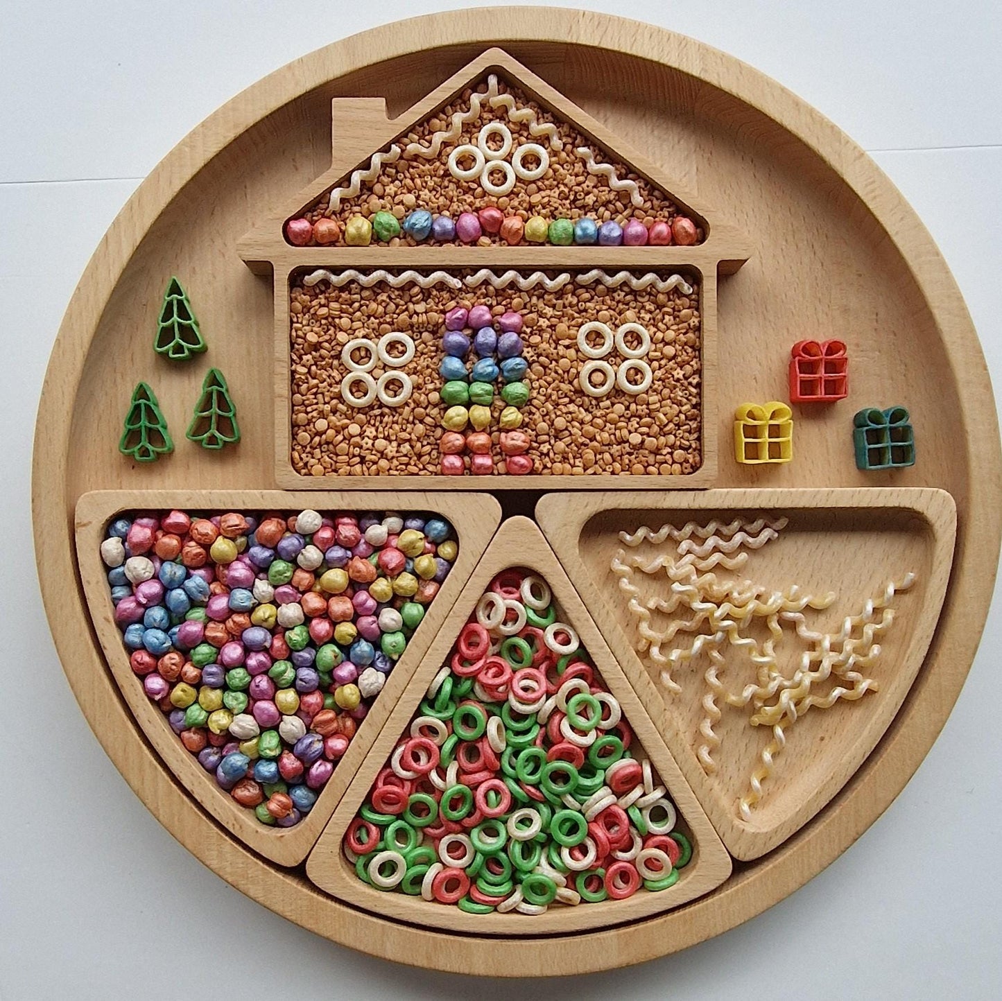 Rainbow Coloured Sensory Play Chickpeas