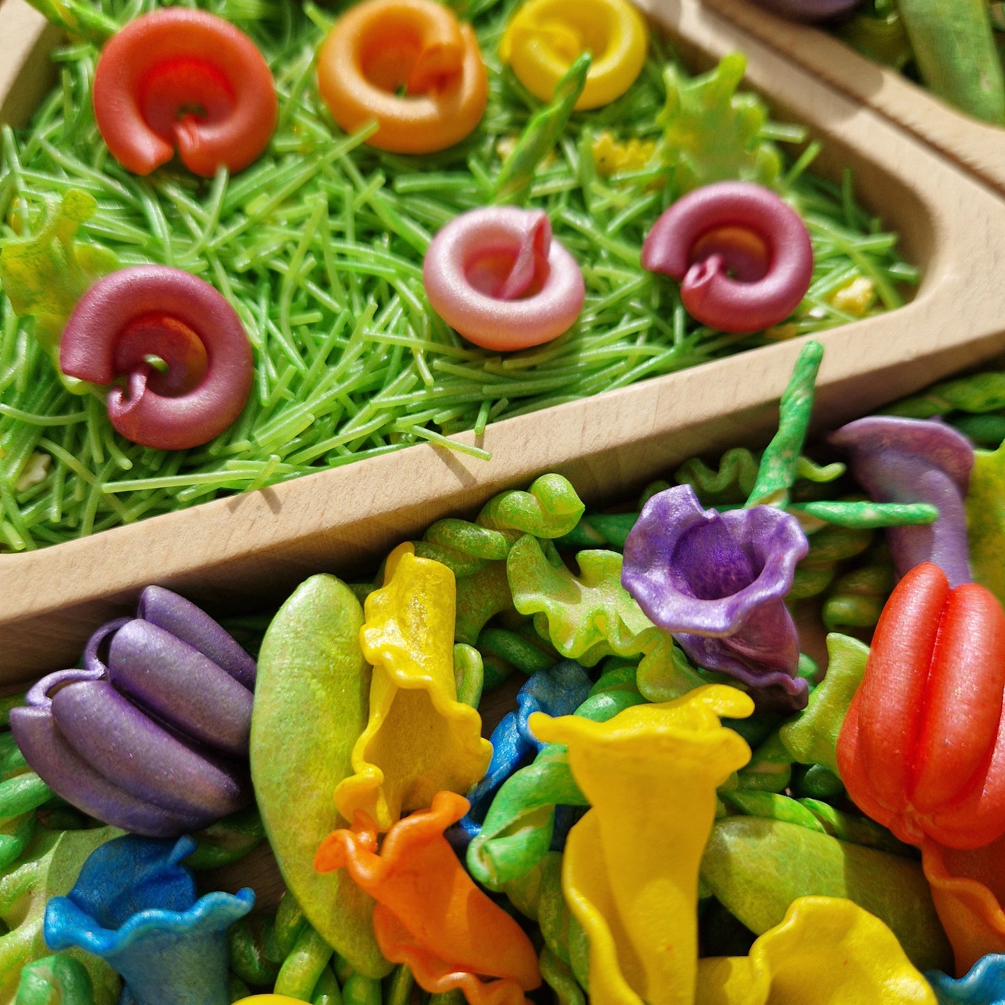 Vibrant Spring Flowers & Leaves