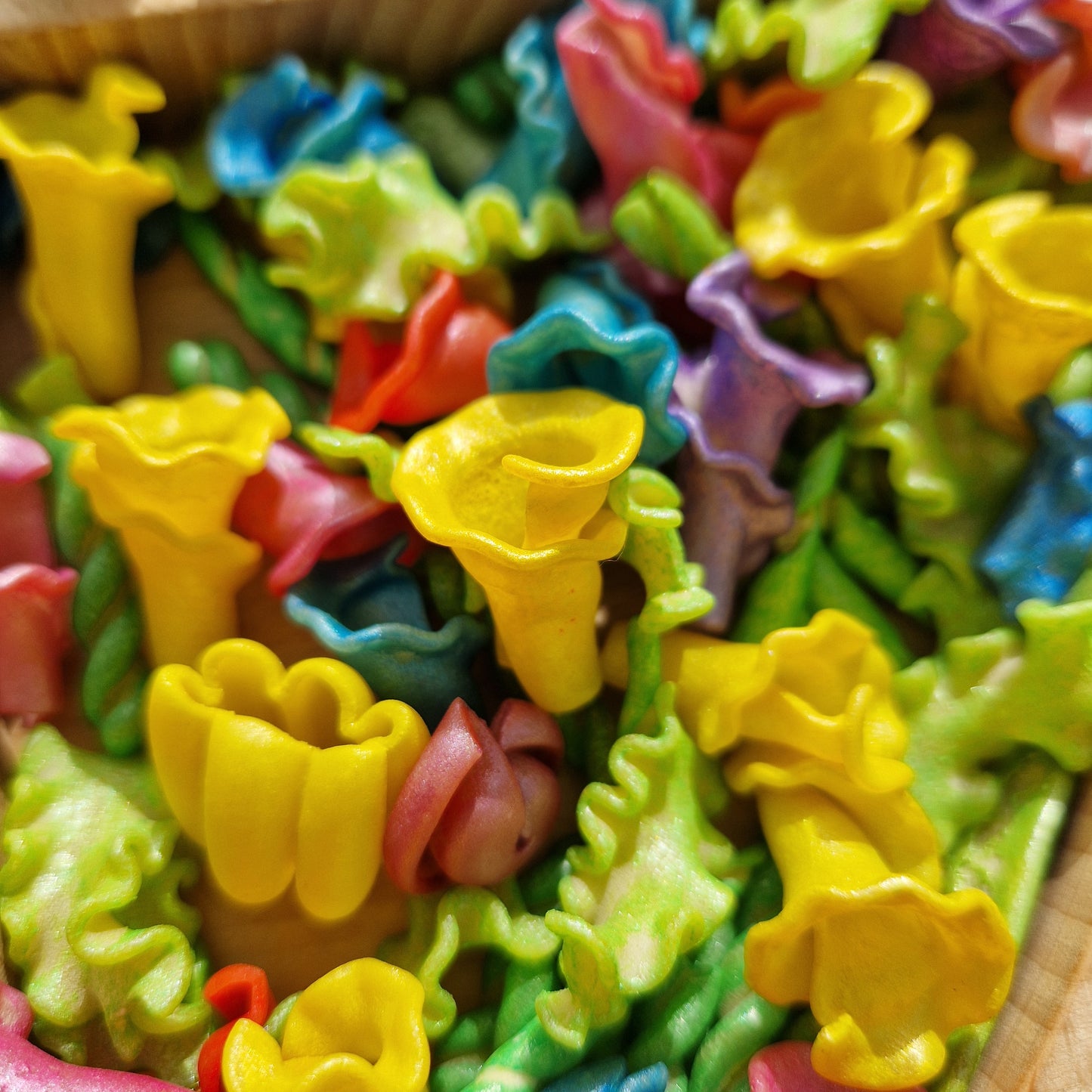 Vibrant Spring Flowers & Leaves