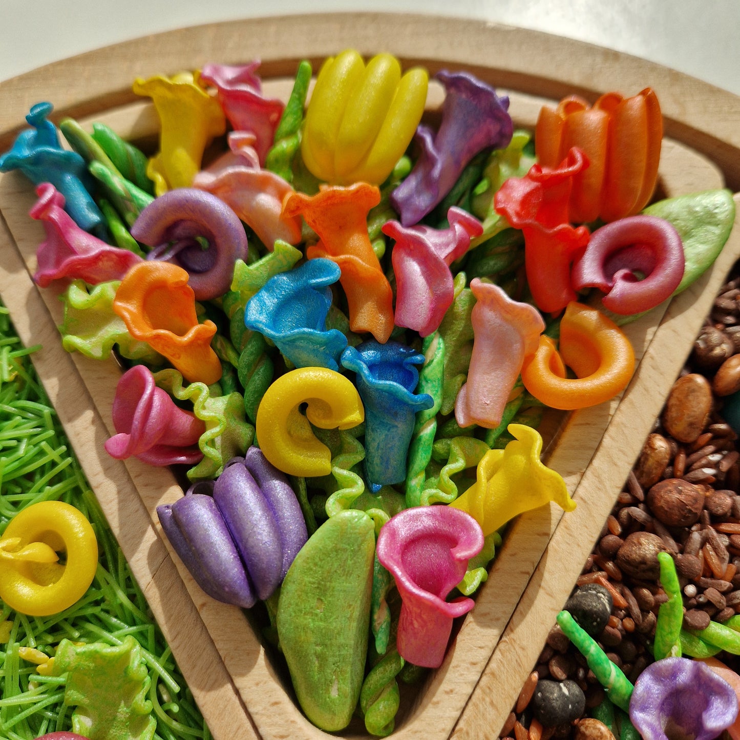 Vibrant Spring Flowers & Leaves