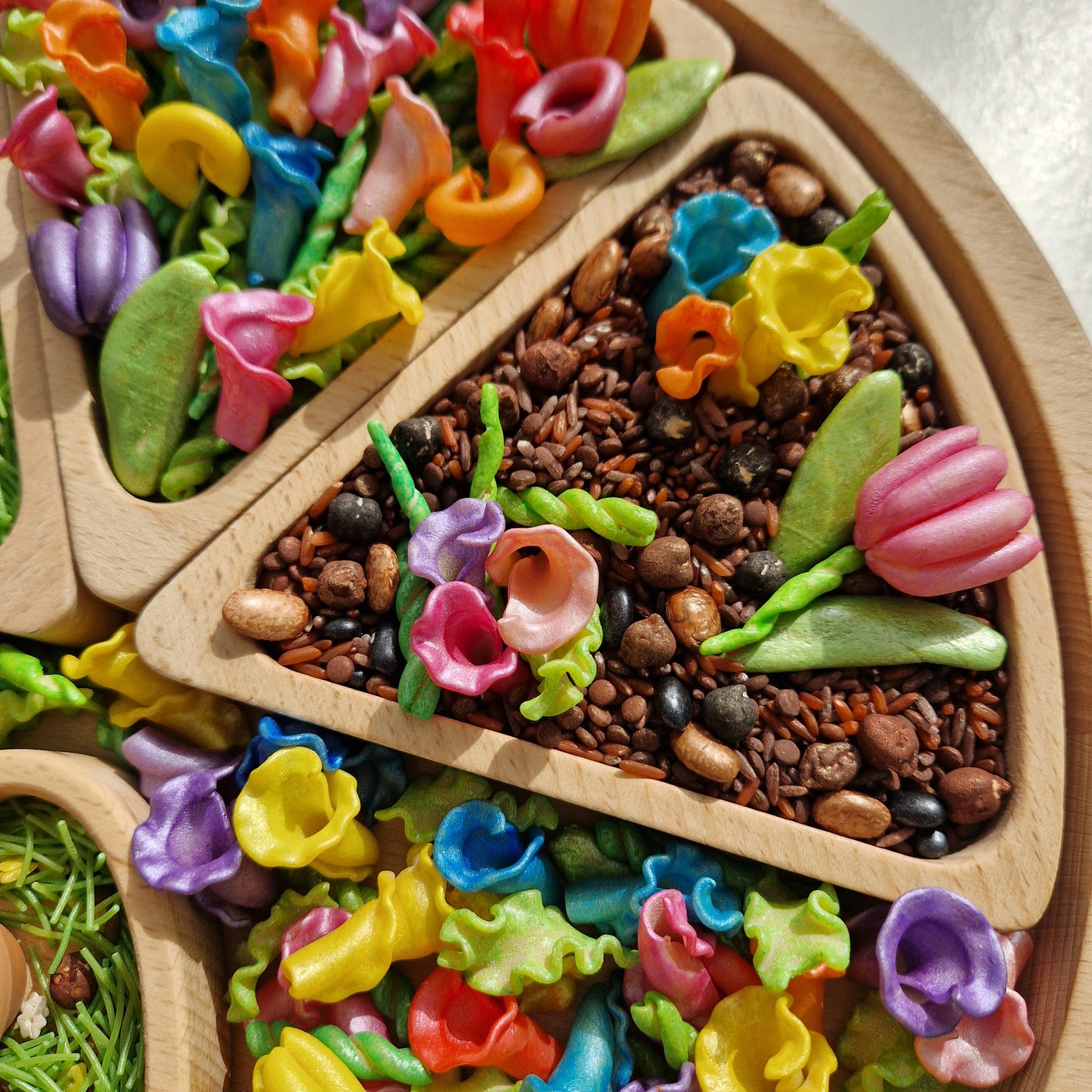Vibrant Spring Flowers & Leaves