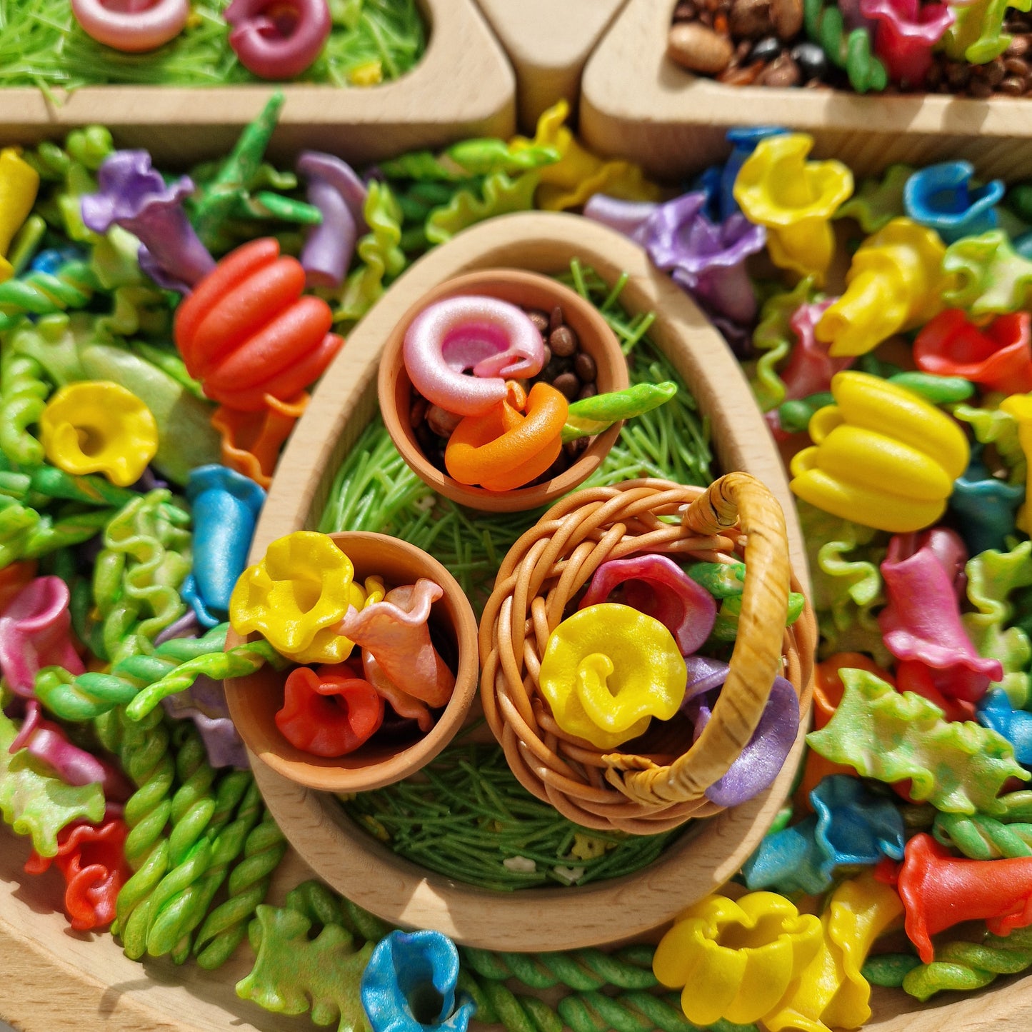 Vibrant Spring Flowers & Leaves