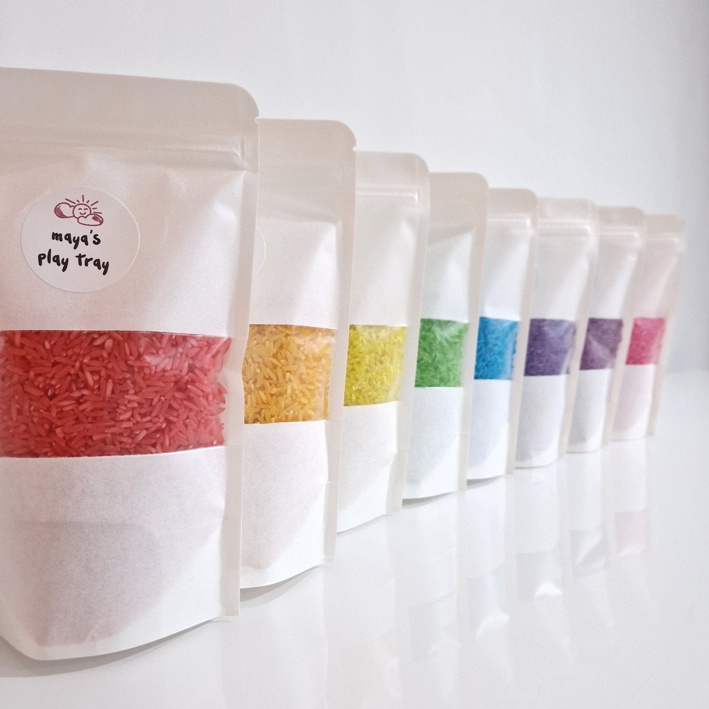 Rainbow Sensory Play Rice