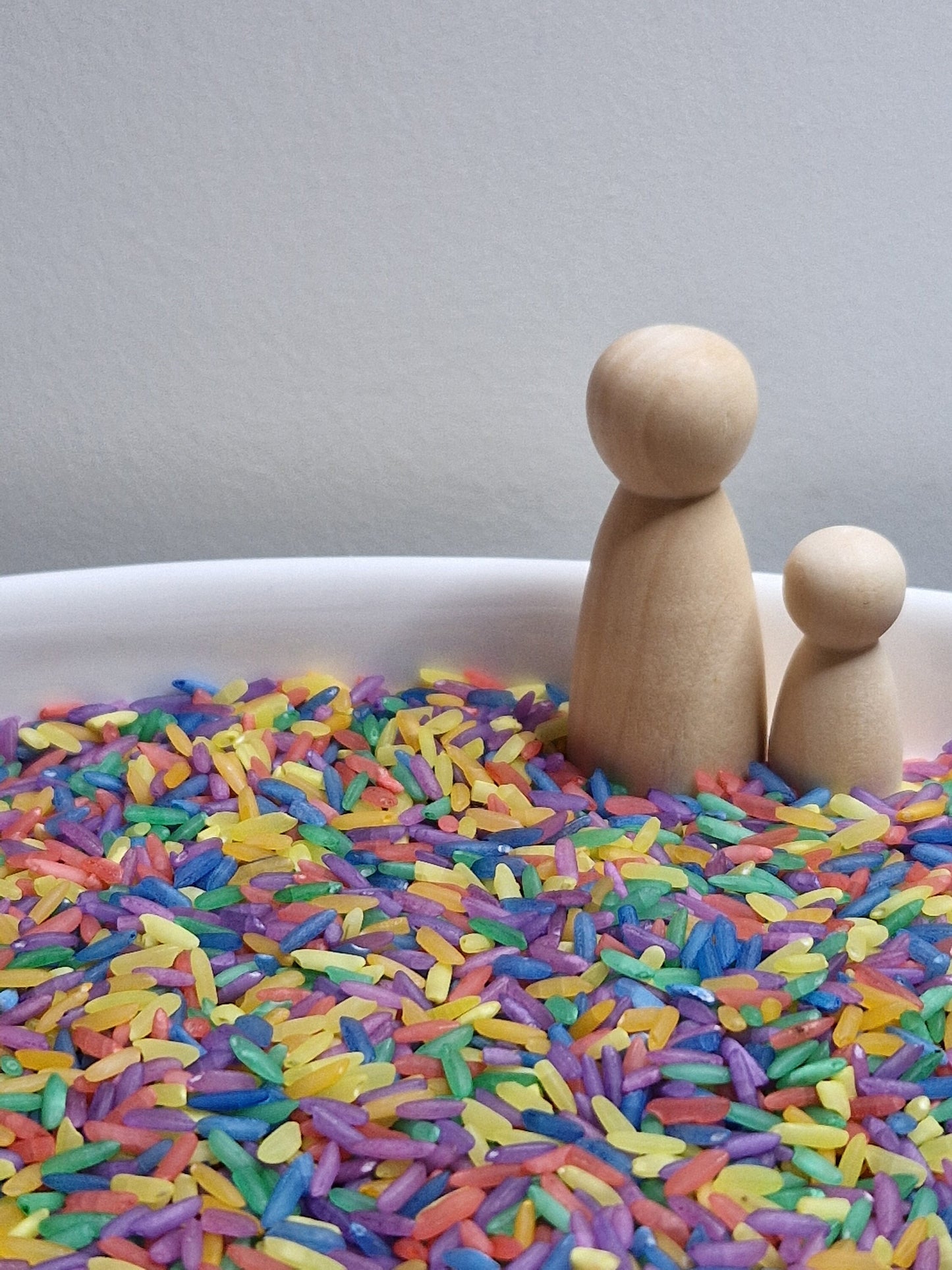 Rainbow Sensory Play Rice