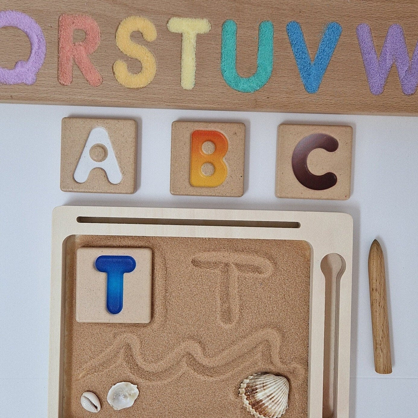 Brown Coloured Salt for Mark Making and Writing Practice