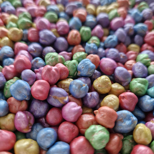 Rainbow Coloured Sensory Play Chickpeas