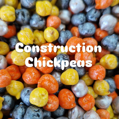 Construction Themed Sensory Play Chickpeas