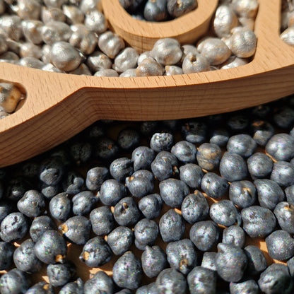 Metalic Black Shiny Sensory Play Chickpeas