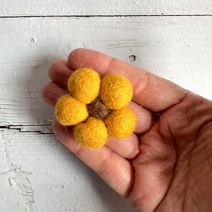 Felt Pompom Sunflower